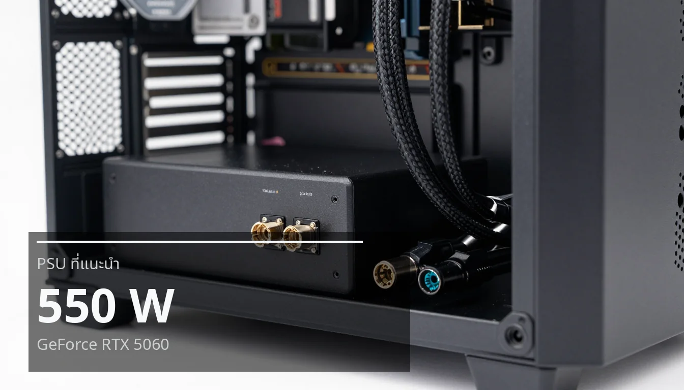 PSU ที่แนะนำ — 550 W — GeForce RTX 5060