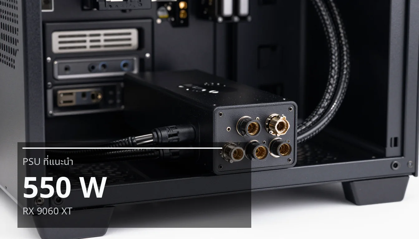 PSU ที่แนะนำ — 550 W — RX 9060 XT